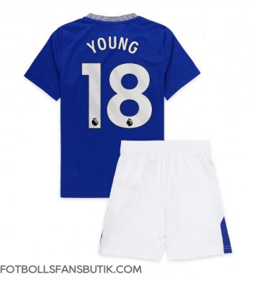 Everton Ashley Young #18 Replika Hemmatröja Barn 2024-25 Kortärmad (+ Korta byxor)